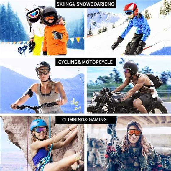 COOLOO Ski Goggles, Snow Snowboard Goggles UV Protection Foam Anti-Scratch - Picture 6 of 6